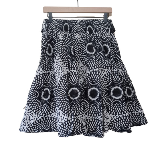 LOOK AT ME Printed Black Gypsy Skirt One Size - Picture 1 of 4